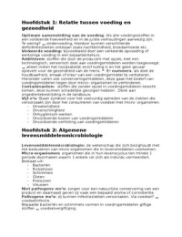 Levensmiddelenhygiene samenvatting