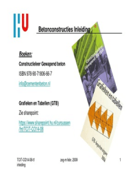 Reader betonconstructies betoneigenschappen en milieuklassen