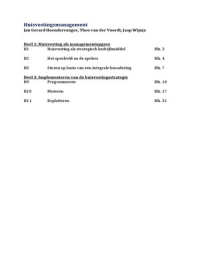 Handige samenvatting: 'Huisvestingsmanagement' door Jan Gerard Hoendervanger, Theo van der Voordt en Jaap Wijnja