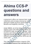 Ahima CCS-P questions and answers