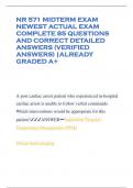 NR 571 MIDTERM EXAM NEWEST ACTUAL EXAM COMPLETE 85 QUESTIONS AND CORRECT DETAILED ANSWERS (VERIFIED ANSWERS) |ALREADY GRADED A+