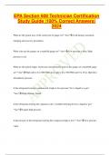 EPA Section 608 Technician Certification  Study Guide |100% Correct Answers| 2024