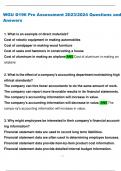 WGU D196 Pre Assessment 2023/2024 Questions and  Answer