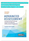 TEST BANK For Advanced Assessment Interpreting Findings and Formulating Differential Diagnoses, 5th Edition by Goolsby, Verified Chapters 1 - 22, Complete Newest Version