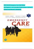 TEST BANK For Emergency Care, 14th Edition by Daniel Limmer, Michael F. O'Keefe, Verified Chapters 1 - 41, Complete Newest Version