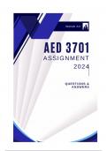 AED3701 Assignment 1 (Questions & ANSWERS) 2024 - DUE 18 June 2024