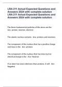 LRA 211 Actual Expected Questions and Answers 2024 with complete solution