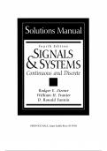 Solution Manual for Signals & Systems continuous and Discrete 4th Edition by Rodger E. Ziemer 