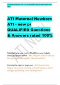 ATI Maternal Newborn  ATI - new pr QUALIFIED Questions  & Answers rated 100%