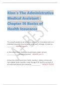 Kinn's The Administrative  Medical Assistant - Chapter 16 Basics of  Health Insurance