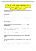 SS24DWB - 2024 Dodge Product Overview ExamGuide / Questions with 100% Correct Answers/Already Grade A+