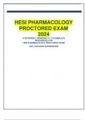 HESI PHARMACOLOGY PROCTORED EXAM 2024