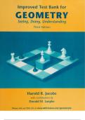 TEST BANK -- GEOMETRY: SEEING, DOING, UNDERSTANDING, 3RD EDITION ,  BY BY HAROLD R. JACOBS ALL CHAPTERS INCLUDED