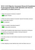 WGU C224 Objective Assessment Research Foundations Exam Expected Study Guide Questions and Answers, WGU C224 Study Guide Research Foundations Exam, WGU C224 Pre-Assessment Research Foundations Exam Expected Questions and Answers & WGU C224 Study Guide Res