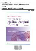 Test Bank for Lippincott’s CoursePoint for Hinkle & Cheever: Brunner & Suddarth’s Textbook of Medical-Surgical Nursing, 14th Edition by Hinkle, 9781496347992, Covering Chapters 1-73 | Includes Rationales