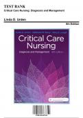 Test Bank for Critical Care Nursing: Diagnosis and Management, 8th Edition by Urden, 9780323447522, Covering Chapters 1-41 | Includes Rationales