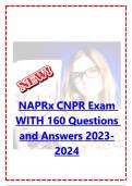 NAPSRx Final Exam NAPSRX Test CNRP / Latest & Verified Exam 2024 A+