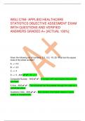 WGU C784- APPLIED HEALTHCARE STATISTICS OBJECTIVE ASSESMENT EXAM WITH QUESTIONS AND VERIFIED ANSWERS GRADED A+ [ACTUAL 100%]