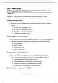 Test Bank For Stamler and Yiu's Community Health Nursing A Canadian Perspective, 6th Edition by Aliyah Dosani Josephine Etowa Cheryl van Daalen-Smith Chapter 1-33