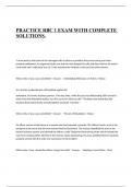 PRACTICE RBC 1 EXAM WITH COMPLETE SOLUTIONS.