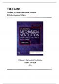 Test Bank Pilbeam's Mechanical Ventilation 8th Edition James M. Cairo, Isbn. 9780323871648 (Chapter 1-23).