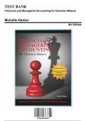 Solution Manual: Financial and Managerial Accounting for Decision Makers, 4th Edition by Hanlon - Chapters 1-24, 9781618533616 | Rationals Included