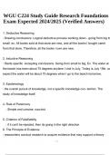 WGU C224 Study Guide Exam Expected 2024/2025 (Verified Answers), WGU C224 Pre-Assessment Exam Expected Questions and Answers (2024/2025) (Verified Answers),WGU C224 Objective Assessment Exam Expected Study Guide Questions and Answers (2024/2025) (Verified