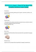 PSYCH 111: Exam 1- Parts Of The Brain With Complete Solutions Latest Update