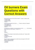 Oil burners Exam Questions with Correct Answers 