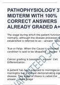 PATHOPHYSIOLOGY 370 MIDTERM WITH 100% CORRECT ANSWERS ALREADY GRADED A+