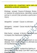 WCU PATHO 370 MIDTERM STUDY QUESTIONS SET 55 WITH 100% CORRECT ANSWERS 