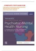 COMPLRTE TEST BANK FOR VARCAROLIS ESSENTIALS OF PSYCHIATRIC MENTALHEALTH NURSING (5th EDITION)LATEST UPDATE.