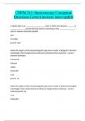 CHEM 241: Spectroscopy Conceptual Questions Correct answers latest update