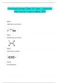 Functional Groups Chem 241 Quiz 1 Questions And Answers Latest Update 2024