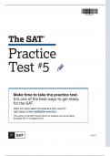 The SAT® Practice Test #5 with complete solution