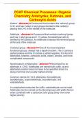 PCAT Chemical Processes: Organic Chemistry Aldehydes, Ketones, and Carboxylic Acids