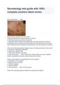 Dermatology test guide with 100% complete solution latest review