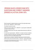 VIRGINIA SALES LICENSE EXAM WITH QUESTIONS AND CORRECT ANSWERS [GRADED A+] ACTUAL EXAM 100%