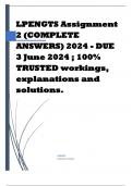 LPENGTS Assignment 2 (COMPLETE ANSWERS) 2024 - DUE 3 June 2024 Course Language Proficiency (English Communication for Ed (LPENGTS) Institution University Of South Africa (Unisa) Book Communicative Competence Approaches to Language Proficiency Assessment