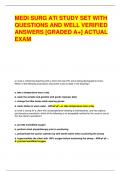 MEDI SURG ATI STUDY SET WITH QUESTIONS AND WELL VERIFIED ANSWERS [GRADED A+] ACTUAL EXAM