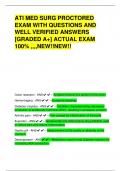 ATI MED SURG PROCTORED EXAM WITH QUESTIONS AND WELL VERIFIED ANSWERS [GRADED A+] ACTUAL EXAM 100% ,,,,NEW!!NEW!!