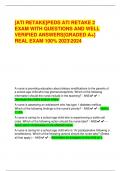 [ATI RETAKE]PEDS ATI RETAKE 2 EXAM WITH QUESTIONS AND WELL VERIFIED ANSWERS[GRADED A+] REAL EXAM 100% 20232024