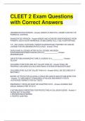 CLEET 2 Exam Questions with Correct Answers