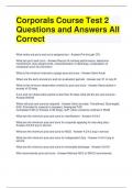 Corporals Course Test 2 Questions and Answers All Correct