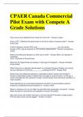 CPAER Canada Commercial Pilot Exam with Compete A Grade Solutions