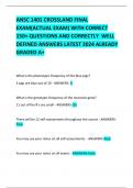 ANSC 1401 CROSSLAND FINAL EXAM(ACTUAL EXAM) WITH CORRECT 150+ QUESTIONS AND CORRECTLY  WELL DEFINED ANSWERS LATEST 2024 ALREADY GRADED A+ 