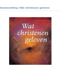 Wat christenen geloven