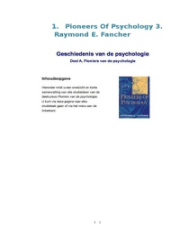 samenvatting & vertaling: Pioneers of Psychology & A social history of psychology