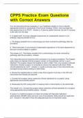 Bundle For CPPA Test Questions with Correct Answers