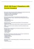 CRJS 350 Exam 2 Questions with Correct Answers